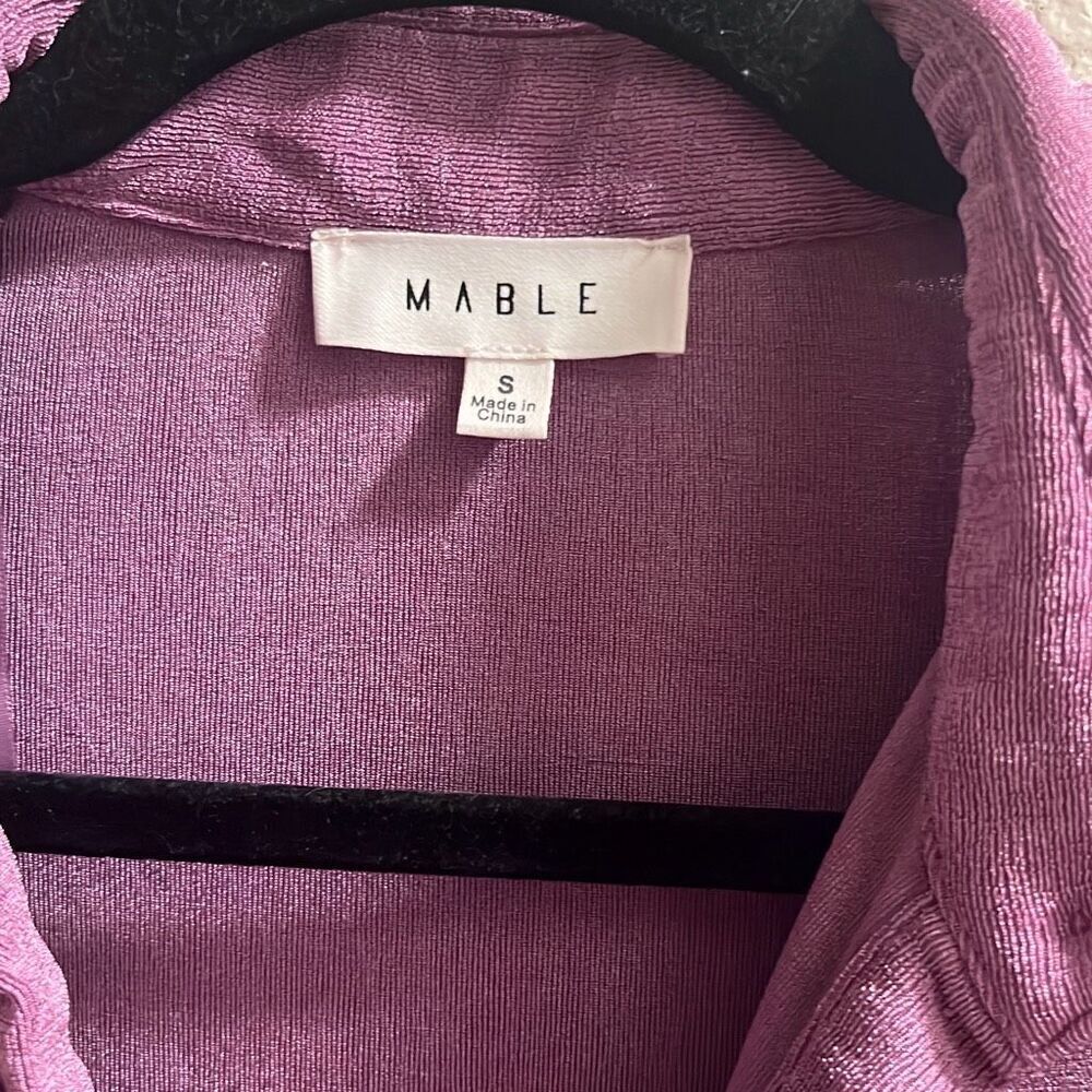✨MABLE EMERSYN SLINKY BUTTON DOWN SZ SMALL PURPLE DRESS✨ - Picture 9 of 10